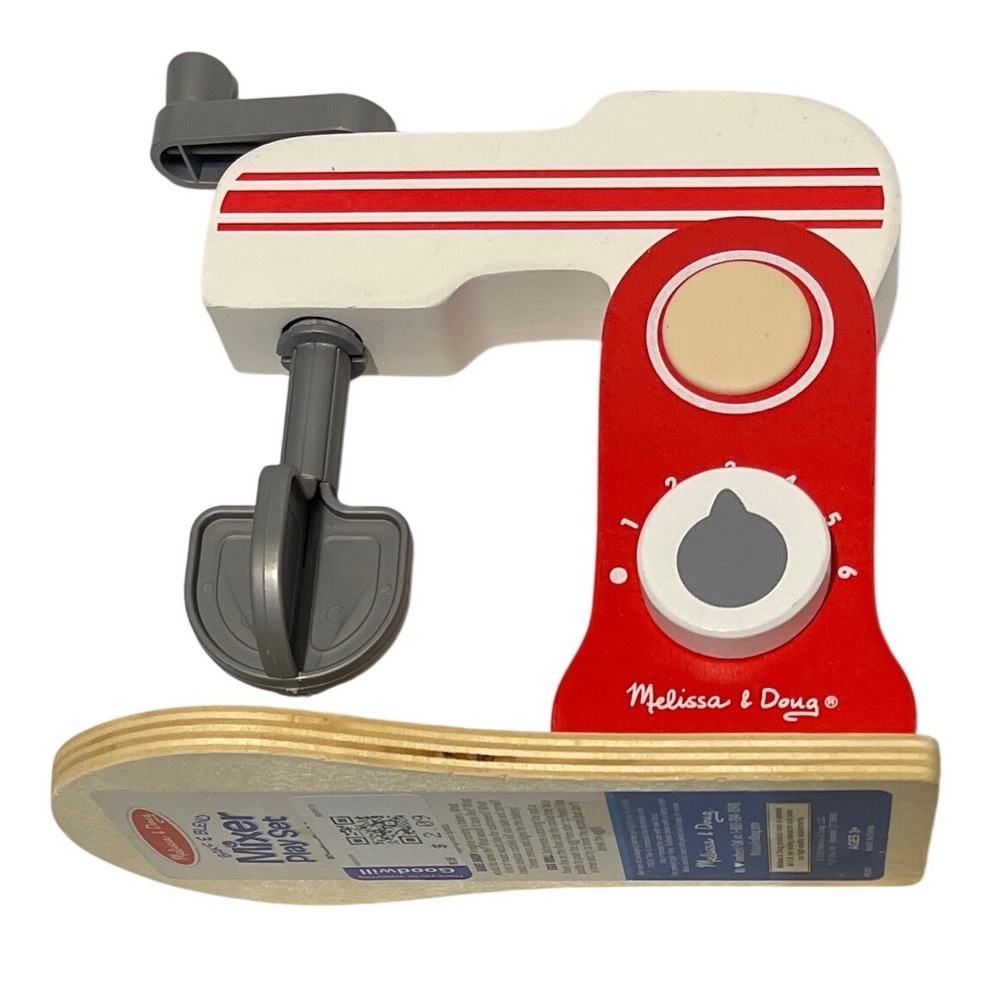 Melissa & Doug‎ Bake & Blend Mixer Play Set Wooden Toy Cookie Master Mixer Red
